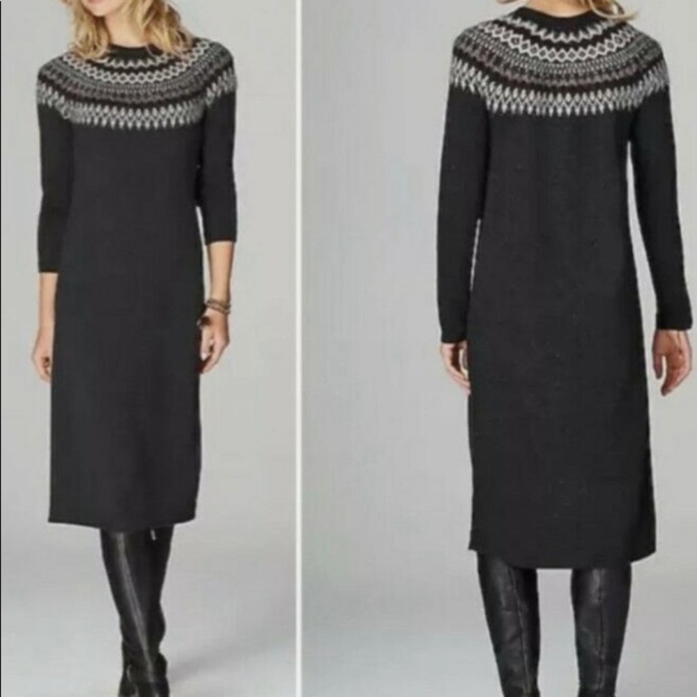 J. Jill Fair Isle Sweater Dress - Size XL